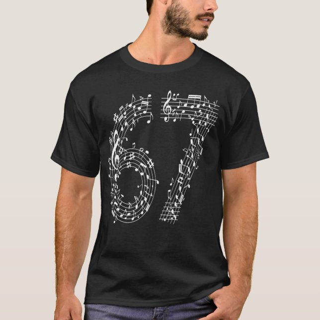 Camiseta 67 Music Meme Si Seven Musiceacher Musician girl v (Frente)