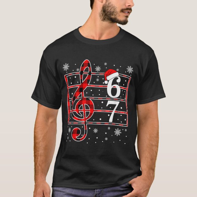 Camiseta 67 Music Meme Slang Musician Santa Music Teacher C (Frente)