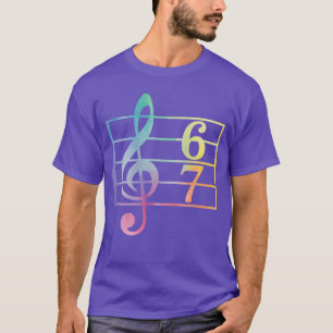 Camiseta 67 Música Meme Gíria Seis Sete Professor De Música