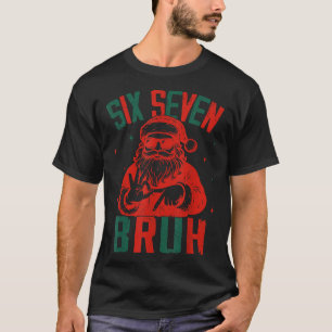 Camiseta 67 Natal Divertido Seis Sete Bruh Meme Brainrot Sa