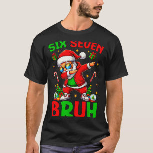 Camiseta 67 Natal Engraçado Seis Sete Meme Brainrot Papai N