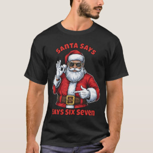 Camiseta 67 Natal Papai Noel Diz Seis Sete Meme Papai Noel 