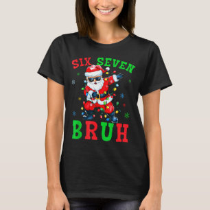 Camiseta 67 Natal Seis Sete Bruh Meme Papai Noel Dabbing Ch