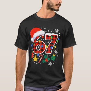 Camiseta 67 Natal Xadrez Vermelho 6 7 Seis Sete Meninos 