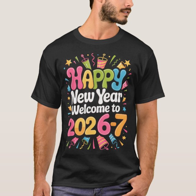 Camiseta 67 New Year's Eve - Happy New Year 2026-7 Funny 67 (Frente)