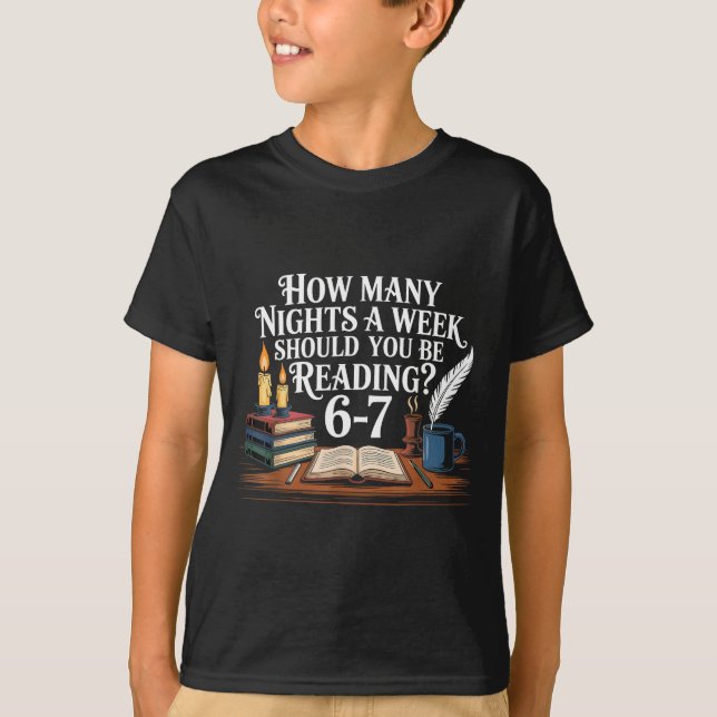 Camiseta 67 Nights Reading Meme For Bibliophiles Englieache (Frente)