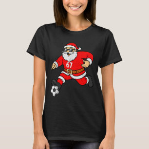 Camiseta 67 Papai Noel Futebol Six Seven Meme Natal Esporte