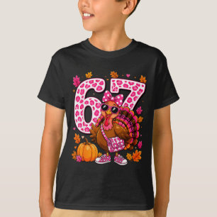 Camiseta 67 peruas engraçadas de ação de graças gobble meni