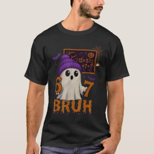 Camiseta 67 Professor Fantasma de Halloween Seis Sete Meme