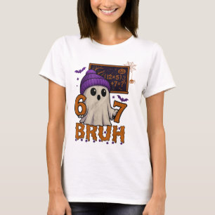 Camiseta 67 Professor Fantasma de Halloween Seis Sete Meme