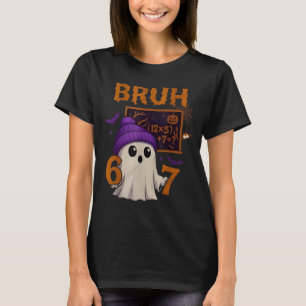 Camiseta 67 Professor Fantasma de Halloween Seis Sete Meme