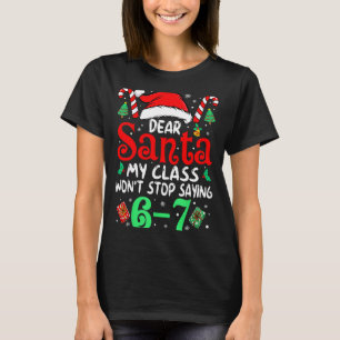 Camiseta 67 Querido Papai Noel 6 7 Natal Divertido Seis Set