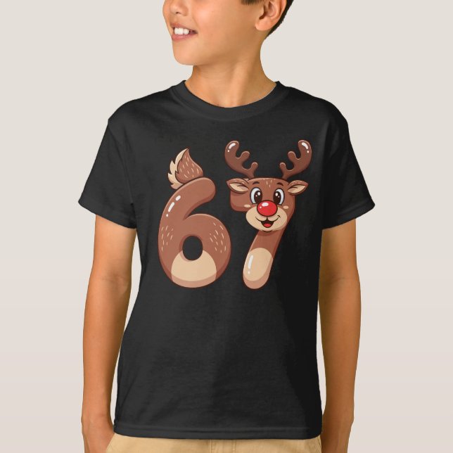 Camiseta 67 Rena de Natal Meme   (Frente)