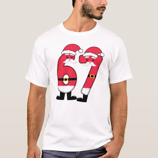 Camiseta 67 Santa Christmas Family Matching Tshirt (Frente)