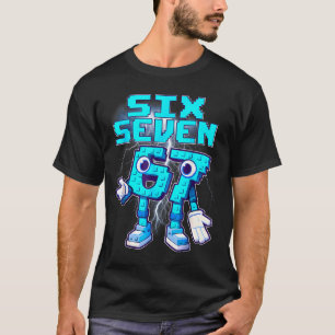 Camiseta 67 Seis Sete 6-7 Piada Italiana Meme Crianças