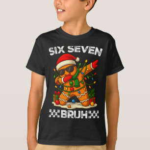 Camiseta 67 Seis Sete Bruh Engraçado Natal Dabbing Gingerbr