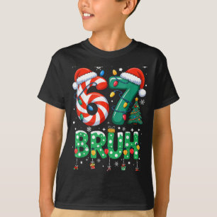 Camiseta 67 Seis Sete Burh Natal Engraçado 6 7 Meme Homens