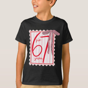 Camiseta 67 Seis Sete Coquete Nk Laço Engraçado 6 7 Meme Ga