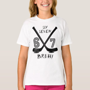 Camiseta 67 Seis Sete Meme Engraçado Meme de Rotação Cerebr