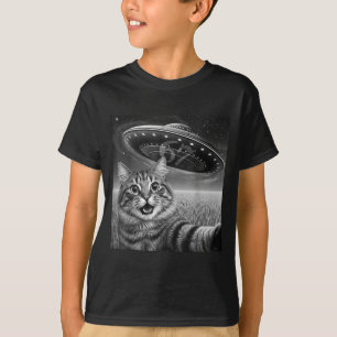 Camiseta 67 Selfie de Gato com Ufos Alien Funny Cat Six Sev
