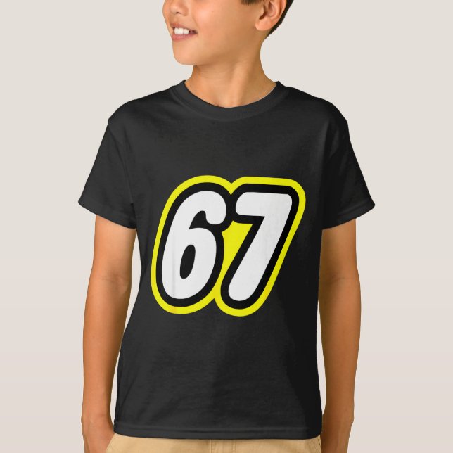 Camiseta 67 Six Seven 6 7 Boys Girls Kids Teens Tee  (Frente)