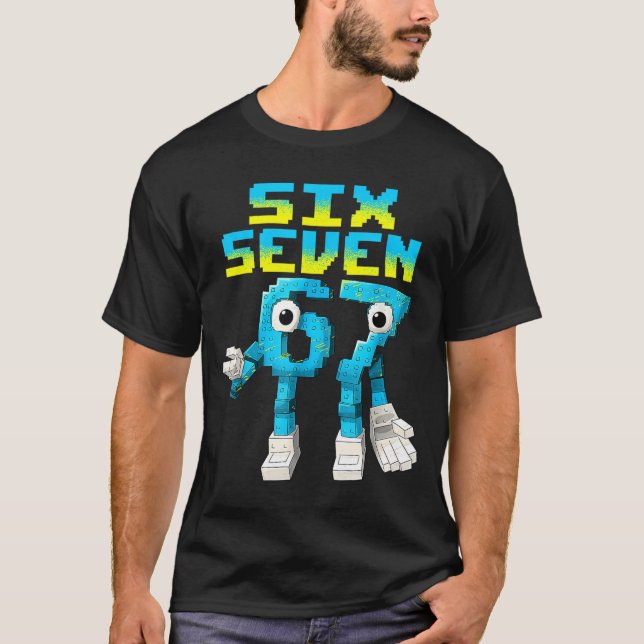 Camiseta 67 Six Seven 6-7 - Funny Italian Brainrot Kids Gam (Frente)