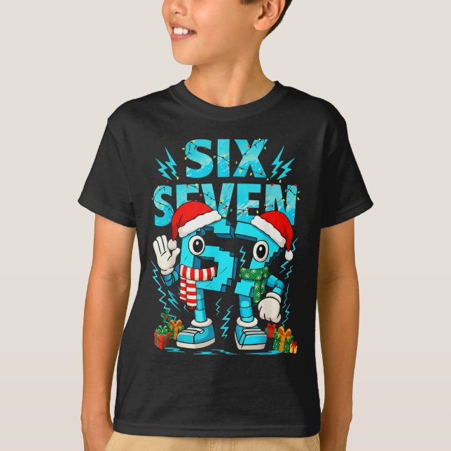 Camiseta 67 Six Seven 6-7 - Funny Italian Brainrot Kids Gam (Frente)