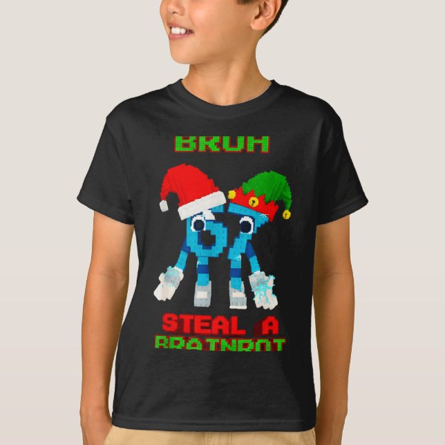 Camiseta 67 Six Seven 6-7 - Funny Steal Brainrot Kids Chris (Frente)
