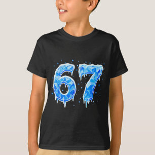 Camiseta 67 Six Seven 6-7 Gelo - Meme Brainrot Engraçado Ad
