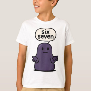 Camiseta 67 Six Seven 6-7 Midnight Blob Slime - Cérebro de 