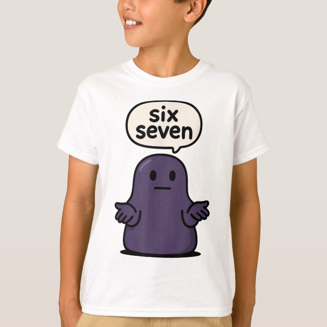 Camiseta 67 Six Seven 6-7 Midnight Blob Slime - Cérebro de  (Frente)