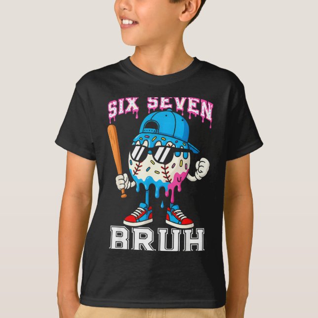 Camiseta 67 Six Seven Baseball Ice Cream Drip Number 67 Pla (Frente)