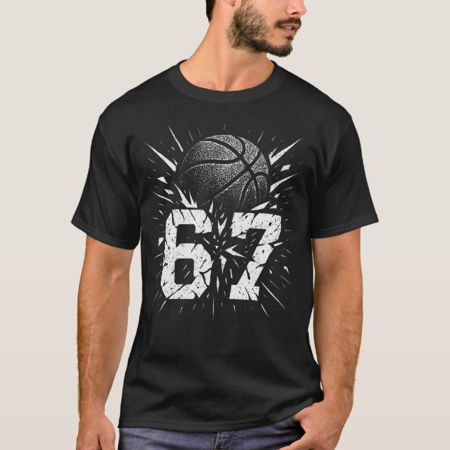 Camiseta 67 Six Seven Basquete Gen Alpha Brainrot (Frente)