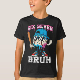Camiseta 67 Six Seven Beisebol Sorvete Gotejamento Número 6