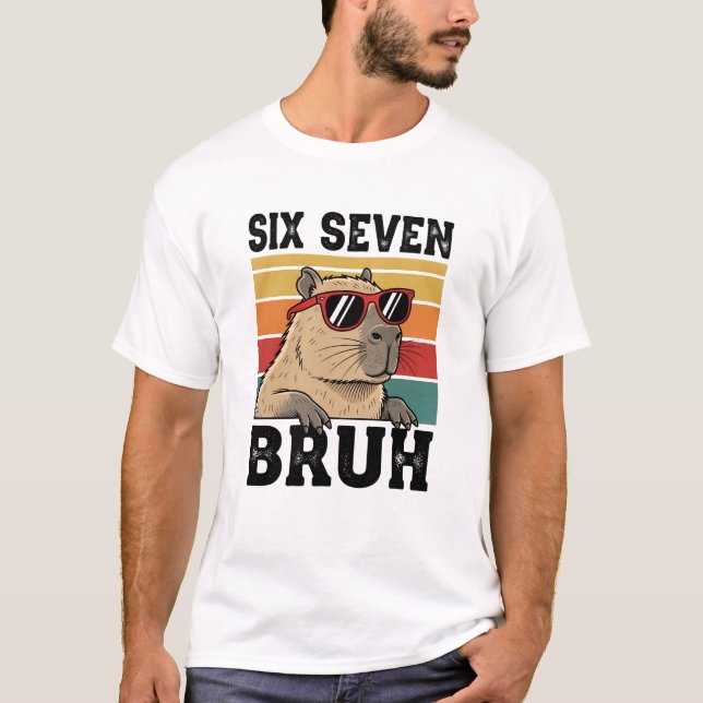 Camiseta 67 Six Seven Bruh Capybara (Frente)