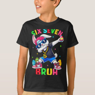 Camiseta 67 Six Seven Bruh Dabbing Bunny Com Óculos De Sol