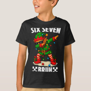 Camiseta 67 Six Seven Bruh Natal Divertido Dabbing Elfo 6 7