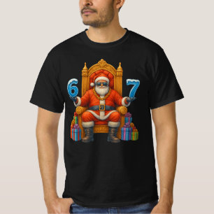 Camiseta 67 Six Seven Bruh Papai Noel Personalizado - Nome