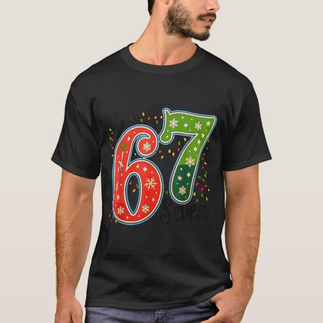 Camiseta 67 Six Seven Christmas Funny Meme 67 Couples Chris (Frente)