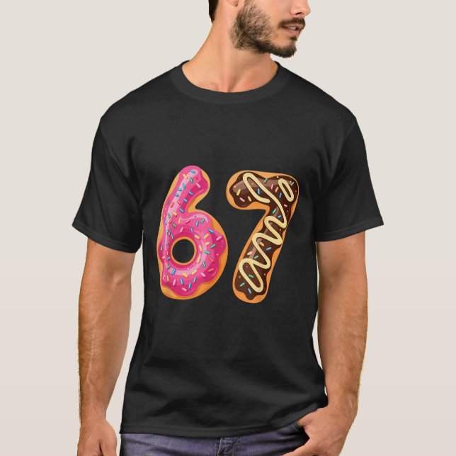 Camiseta 67 Six Seven Donut Meme Funny Sweet Sprinkles  (Frente)