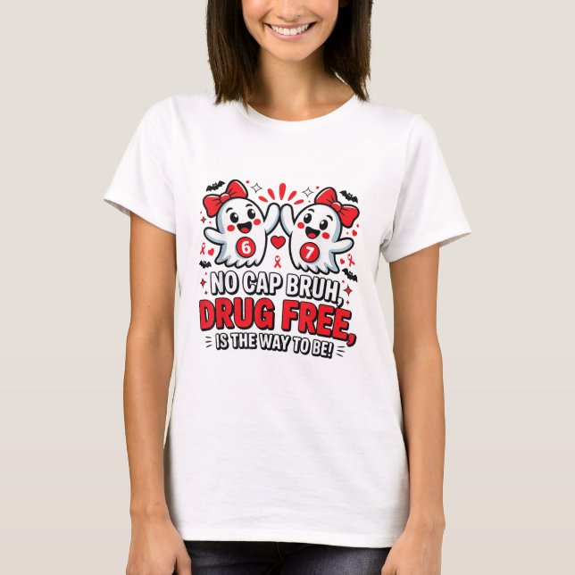 Camiseta 67 Six Seven Fantasma - Sem Mentira Cara Sem Droga (Frente)