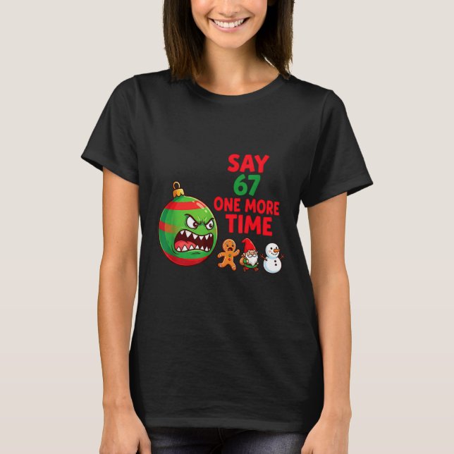 Camiseta 67 Six Seven Funny Christmas 6 7 Meme Joke Men Wom (Frente)