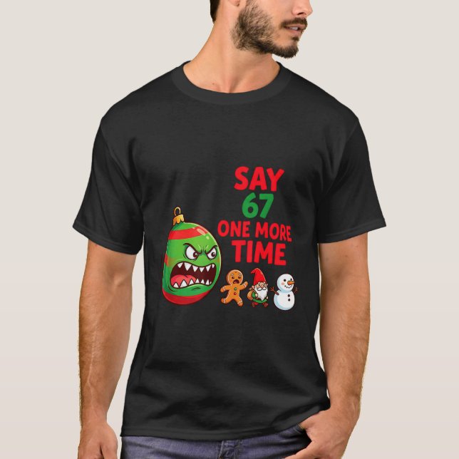 Camiseta 67 Six Seven Funny Christmas 6 7 Meme Joke Men Wom (Frente)
