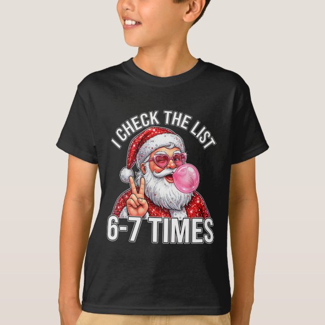 Camiseta 67 Six Seven Funny Christmas 6 7 Santa Meme Men Wo (Frente)