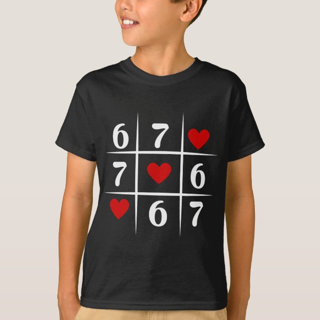 Camiseta 67, six seven, valentines day xoxo meme shirt (Frente)