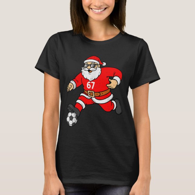 Camiseta 67 Soccer Santa Six Seven Meme Christmas Srt Men B (Frente)