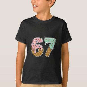 Camiseta 67 Sorvete 67 Meme Engraçado Seis Sete Homens Gen