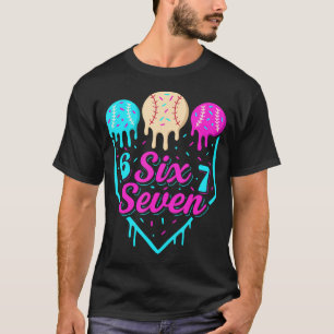 Camiseta 67 Sorvete Beisebol Gotejamento Home Plate Seis Se