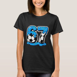 Camiseta 67 Sorvete de Futebol Drip Brain Rot Meme