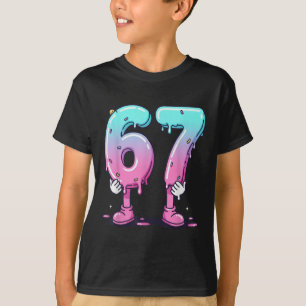 Camiseta 67 Sorvete Drip (frente) Meme Six Seven Para Geraç